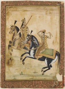 घोड़े पर सवार एक राजकुमार और राजकुमारी द्वारा अज्ञात कलाकार
