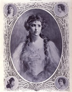 ऑस्ट्रेलियाई गायक नेल्ली (नेली) मेल्बा (1861-1931), 19वीं सदी के उत्तरार्ध का जल रंग द्वारा अज्ञात कलाकार