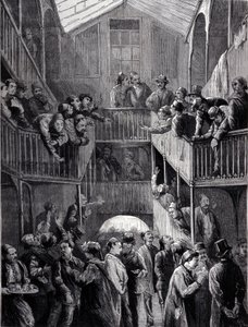 कॉन्स्टेंटिनोपल: 1878 में गलता के उपनगर में स्टॉक एक्सचेंज। द्वारा अज्ञात कलाकार
