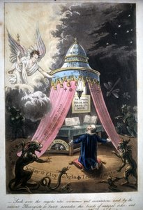जादू समारोह। 1825 की पुस्तक। बाइबिल। मोरांडो, मिलान। द्वारा अज्ञात कलाकार