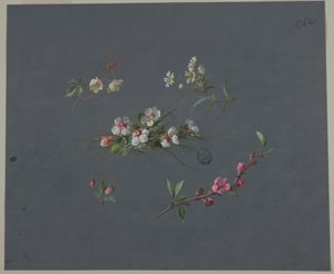 वॉलपेपर और वस्त्रों के लिए डिज़ाइन: फूल द्वारा Unknown artist