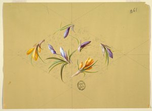 वॉलपेपर और वस्त्रों के लिए डिज़ाइन: फूल द्वारा Unknown artist