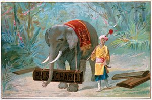 हाथी और कॉर्नैक, विज्ञापन "" सुचार्ड"", वी। 1895 द्वारा अज्ञात कलाकार
