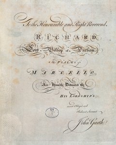 Benedetto Marcello द्वारा "" स्तोत्र "" के सामने द्वारा अज्ञात कलाकार