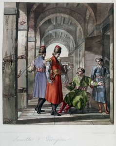 Imerette और जॉर्जियाई, काकेशस। "" पुरानी और आधुनिक पोशाक में "" द्वारा अज्ञात कलाकार