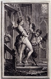 Le Diable de Papefiguiere- जीन ला फोंटेन द्वारा "" किस्से और पद्य में लघु कथाएँ "" में। १७६२. द्वारा Charles Eisen