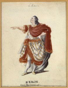 लेकेन (हेनरी लुइस कैन (हेनरी-लुई ले केन) (1729-1778) रैसीन के "ब्रिटानिकस" में नीरो के रूप में द्वारा अज्ञात कलाकार