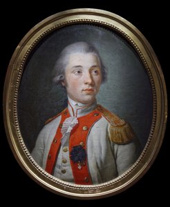 आर्टोइस इन्फैंट्री रेजिमेंट में लेफ्टिनेंट, c.1780 (कैनवास पर तेल) द्वारा अज्ञात कलाकार