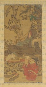 लुओहान और परिचारक द्वारा अज्ञात कलाकार