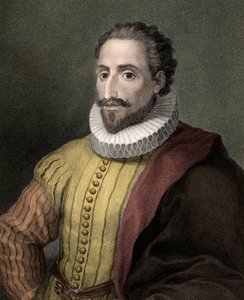 मिगुएल डे सर्वेंट्स सावेद्रा 1547-1616 - उत्कीर्णन - 19वीं शताब्दी द्वारा अज्ञात कलाकार