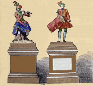 संगीतकार ऑटोमेटन: "" ट्रैवर्सियर बांसुरी वादक"" (1737) और "" टैम्बोरिन वादक" (1738)। वे जैक्स डी वौकेनसन (1709-1782), फ्रांसीसी इंजीनियर द्वारा बनाए गए हैं। द्वारा अज्ञात कलाकार