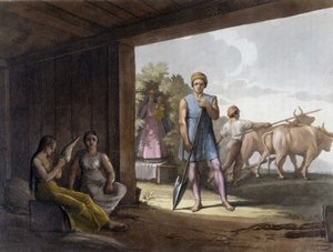 पराग्वे में तुपी गुआरानी भारतीयों के ज्ञान का उपयोग करते हुए जेसुइट्स द्वारा पैतृक उपनिवेशवाद। द्वारा अज्ञात कलाकार
