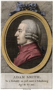 एडम स्मिथ का पोर्ट्रेट (1723 - 1790), स्कॉटिश दार्शनिक और अर्थशास्त्री। द्वारा अज्ञात कलाकार