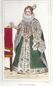 ऑस्ट्रिया की ऐनी का पोर्ट्रेट (1601-1666)। 1830 का उत्कीर्णन द्वारा अज्ञात कलाकार