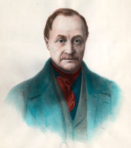 अगस्टे कॉम्टे का पोर्ट्रेट (1798 - 1857), फ्रांसीसी दार्शनिक। 19वीं सदी की नक्काशी। निजी संग्रह। द्वारा अज्ञात कलाकार