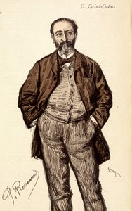 केमिली सेंट सेन्स (सेंट-सेन्स) का पोर्ट्रेट (1835-1921), फ्रांसीसी संगीतकार। द्वारा अज्ञात कलाकार