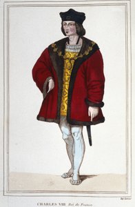 चार्ल्स VIII (1470 - 1498) का पोर्ट्रेट, 1830 . से उत्कीर्ण फ्रांस के राजा द्वारा अज्ञात कलाकार