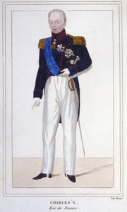 फ्रांस के राजा चार्ल्स एक्स का पोर्ट्रेट (1757 - 1836) 1830 . का उत्कीर्णन द्वारा अज्ञात कलाकार