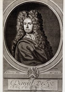 डेनियल डी फ़ो या डेफ़ो का पोर्ट्रेट (1660 - 1731) द्वारा अज्ञात कलाकार
