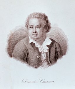 डोमिनिको सिमरोसा का पोर्ट्रेट (1749-1801) इतालवी संगीतकार एनग्रेविंग। 18 वीं सदी। मिलान, संरक्षिका का पुस्तकालय द्वारा अज्ञात कलाकार