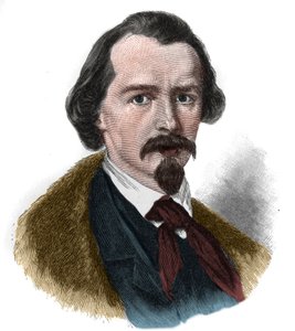 इमानुएल वॉन गेबेल (1815-1884) जर्मन कवि और नाटककार का पोर्ट्रेट। द्वारा अज्ञात कलाकार