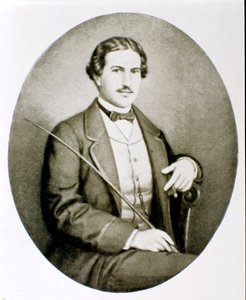 Giuseppe Garibaldi की दूसरी पत्नी Giuseppina Raimondi के प्रेमी Gigio Caroli का पोर्ट्रेट। निजी संग्रह द्वारा अज्ञात कलाकार