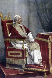 Gioacchino PECCI का पोर्ट्रेट, लियो XIII (1810 - 1903), 254 वां पोप (1878 - 1903) द्वारा अज्ञात कलाकार