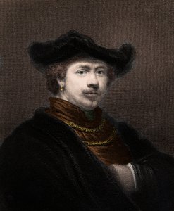 हर्मेनज़ून वैन रिजन रेम्ब्रांट (1606-1669) का चित्र, डच चित्रकार - हार्मेंसज़ून वान रिजन रेम्ब्रांट 1606-1669 - उत्कीर्णन - 19वीं शताब्दी द्वारा अज्ञात कलाकार