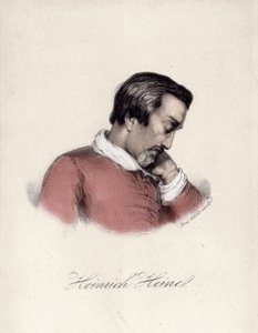 हेनरिक हेन का पोर्ट्रेट (1797-1856), जर्मन लेखक। द्वारा अज्ञात कलाकार