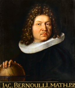 जैक्स बर्नौली का पोर्ट्रेट (1667-1748) - स्विस गणितज्ञ द्वारा अज्ञात कलाकार