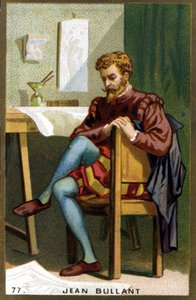 जीन बुलेंट का पोर्ट्रेट (1520 - 1578) फ्रांसीसी वास्तुकार, डिजाइनर और सिद्धांतकार। 19 वीं शताब्दी की क्रोमोलिथोग्राफी। द्वारा अज्ञात कलाकार