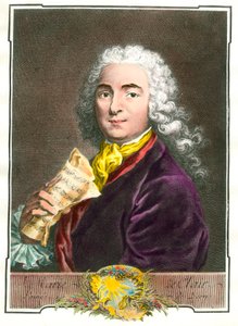 जीन मैरी लेक्लेयर (1697-1764) संगीतकार, संगीतकार और राजा के कमरे के बैले मास्टर का पोर्ट्रेट। 18 वीं शताब्दी की नक्काशी। निजी संग्रह द्वारा अज्ञात कलाकार