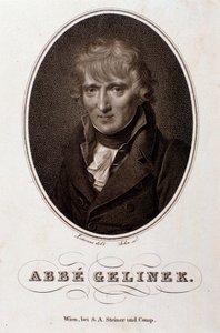 जोसेफ गेलिनेक (जोसेफ) (1758-1825) का पोर्ट्रेट ऑस्ट्रियाई पियानोवादक, संगीतकार और धर्मशास्त्री उत्कीर्णन। 19 वीं सदी। बोलोग्ना, सिविको म्यूज़ियो म्यूज़ियो द्वारा अज्ञात कलाकार