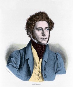 ऑस्ट्रियाई संगीतकार, वायलिन वादक और कंडक्टर (1801-1843) जोसेफ लैनर का पोर्ट्रेट। द्वारा अज्ञात कलाकार
