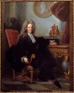 जूल्स हार्डौइन मंसर्ट (1646-1708) का पोर्ट्रेट राजा लुई XIV बेनामी पेंटिंग की इमारतों के वास्तुकार और अधीक्षक। 1700 पेरिस, सजावटी कला द्वारा अज्ञात कलाकार