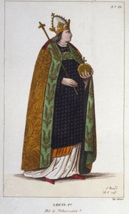लुई प्रथम पवित्र या डेबोनेयर (778 - 840) का पोर्ट्रेट, 1830 से पश्चिम उत्कीर्णन का सम्राट द्वारा अज्ञात कलाकार
