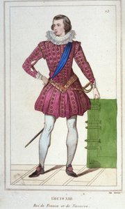 लुई XIII (1601 - 1643) का पोर्ट्रेट, फ्रांस का राजा 1830 . का उत्कीर्णन द्वारा अज्ञात कलाकार