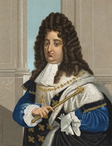 फ्रांस के राजा लुई XIV (1638 - 1715) का पोर्ट्रेट। "" प्रसिद्ध पुरुषों और महिलाओं "" के बाद। बार्सिलोना 1877। द्वारा अज्ञात कलाकार