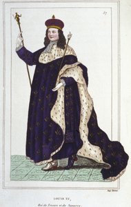 लुई XV का पोर्ट्रेट (1710 - 1774), फ्रांस के राजा 1830 . से उत्कीर्ण द्वारा अज्ञात कलाकार