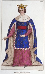लुई एक्स द हुतिन (1289 - 1316) का पोर्ट्रेट, फ्रांस का राजा 1830 . का उत्कीर्णन द्वारा अज्ञात कलाकार
