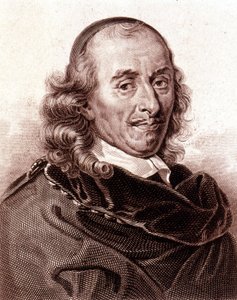 पियरे कॉर्नेल का पोर्ट्रेट (1606 - 1684), फ्रांसीसी नाटकीय कवि। द्वारा अज्ञात कलाकार