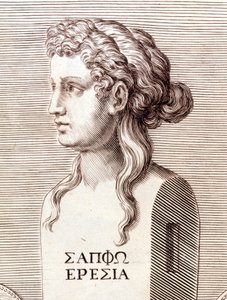 Sapho (Sappho) का पोर्ट्रेट। द्वारा अज्ञात कलाकार