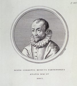 Scipione Cerreto का पोर्ट्रेट (उत्कीर्णन) द्वारा अज्ञात कलाकार