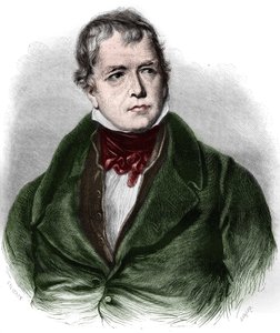 वाल्टर स्कॉट का पोर्ट्रेट (1771-1832), स्कॉटिश कवि और उपन्यासकार। द्वारा अज्ञात कलाकार