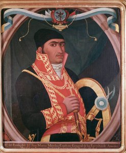 मैक्सिकन देशभक्त मारिया मोरेलोस (1765-1815) का पोर्ट्रेट बेनामी पेंटिंग - 19वीं सदी का मेक्सिको सिटी, राष्ट्रीय ऐतिहासिक संग्रहालय, चेटो डी चापल्टेपेक द्वारा अज्ञात कलाकार