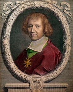 चर्च मैन फ्रेंकोइस डी हार्ले का पोर्ट्रेट, जूमीज का अबे (1625-1695) ”17 वीं शताब्दी के पेरिस की नक्काशी, मुसी कार्नावलेट द्वारा अज्ञात कलाकार