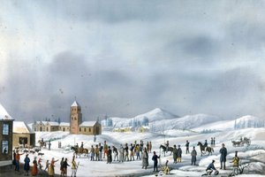 नर्व से नोवगोरोड में स्थानांतरण में रूसी अभियान के कैदी, मार्च 1814 रोम, म्यूजियो नेपोलियन द्वारा अज्ञात कलाकार