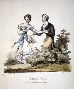 दो युवकों के बीच विनम्र प्रेम का दृश्य। वी. 1820. द्वारा अज्ञात कलाकार