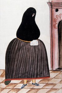 ट्रुजिलो के बिशप (1782-1785) बाल्टाजार मार्टिनेज कॉम्पैनोन वाई बुजांडा द्वारा "ट्रूजिलो डेल पेरू" या "कोडिस मार्टिनेज कॉम्पैनोन" से अपने चेहरे को ढंकने वाली एक स्पेनिश महिला द्वारा अज्ञात कलाकार