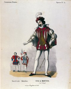 संगीतकार ग्यूसेप वर्डी (1813-1901) द्वारा ओपेरा "" रिगोलेटो "" में ड्यूक ऑफ मंटुआ का चरित्र द्वारा अज्ञात कलाकार